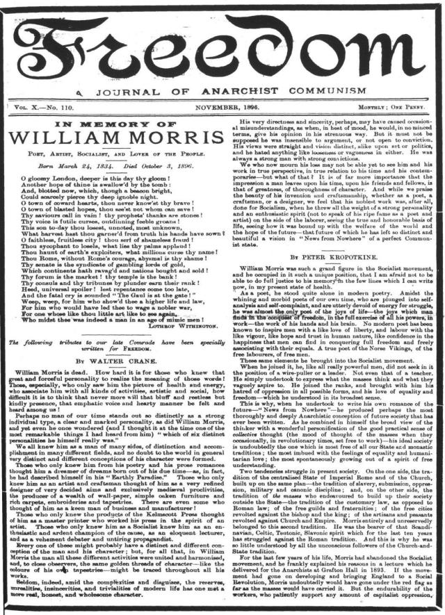 Freedom November 1896 William Morris